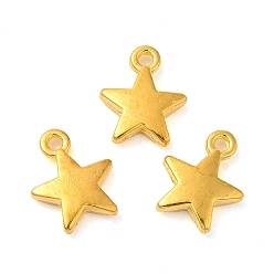 Doré  Pendentifs en alliage, étoiles, or, 12x10x2.5mm, Trou: 1.2mm, environ1428 pcs / 1000 g
