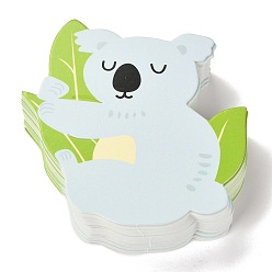 Light Blue Koala Shape Paper Candy Lollipops Cards, for Baby Shower and Birthday Party Decoration, Light Blue, 7.7x7.5x0.04cm, about 50pcs/bag