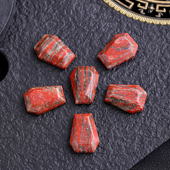 Джаспер Резные украшения гроба из натуральной яшмы, Камни Рейки для домашнего офиса, рабочего стола, украшение по фэн-шуй, 20x15 мм