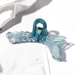 Русалка Пластиковые зажимы когтя волос, аксессуары для волос для женщин и девочек, русалка, 110x40 мм