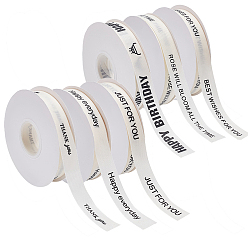 Черный 6 рулоны 6 стили полиэфирные ленты, со словом, для упаковки подарков, чёрные, 3/4 дюйм (20 мм), 35 ярдов / рулон, 1 рулон / стиль