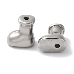 Нержавеющая Сталь Цвет Не тускнеет 304 бусины из нержавеющей стали, обуви, цвет нержавеющей стали, 10x10x6.5 мм, отверстие : 1.6 мм
