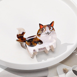 Кокосово-Коричневый Заколки для волос в форме когтей из ацетата целлюлозы, аксессуары для волос для женщин и девочек, кошка, кокосового коричневый, 70x48x48 мм