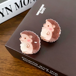 Hedgehog Милый акриловый зажим для когтей, универсальный аксессуар для волос для женщин, еж, 28x28 мм