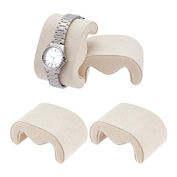 Желтая Старая Ткань  Бархатные подушечки для демонстрации ювелирных изделий, часов и браслетов, м форма, старое кружево, 7.8x5x3.8 см