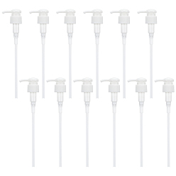 Белый 24 дозирующие насосы для зубного пластика, подходит для бутылочек с шампунями и кондиционерами, белые, 4.55x2.65x13.8~21 см