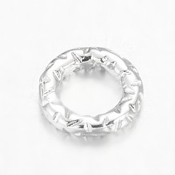 Платина Стойки обшивки латунные кольца связывая, без свинца, без никеля и без кадмия, платина, 8x2 мм, отверстие : 4.5 мм