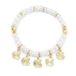 Яблоко Эластичные браслеты из латуни с покрытием стойки, с abs имитационными жемчужными бусинами , без кадмия и без свинца, долговечный, яблоко, внутренний диаметр: 2-1/8 дюйм (5.25 см)