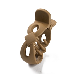 Tan Plastic Claw Hair Clips, Matte Style, Hollow Bowknot, Tan, 49x38x15.5mm