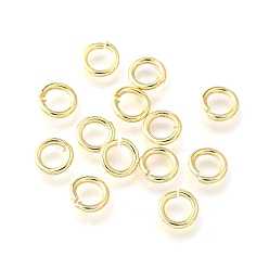 Настоящее золото 18K Латунные кольца прыжок открыт, долговечный, без кадмия и без свинца, стойки покрытие, реальный 18 k позолоченный, 7x1.2 мм, внутренний диаметр: 4.5 мм