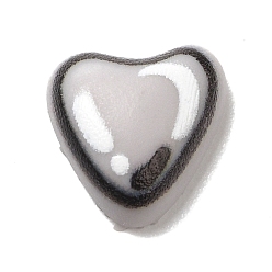 Gainsboro Opaque Resin Cabochons, Heart, Gainsboro, 8x8x3mm