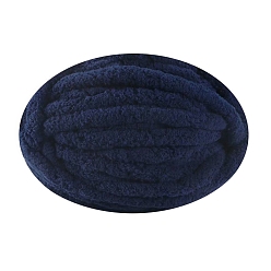 Темно-Синий Супермягкая пряжа из полиэстера шенилл jumbo, для проектов украшения дома подушки-одеяла, темно-синий, 20 мм, около 29.53 ярдов (27 м) / моток