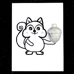 Говлит Украшения из натурального шишковидного камня говлит, с бумажными карточками, фигурка для украшения дома, энергетический камень рейки для исцеления, 26x20 мм