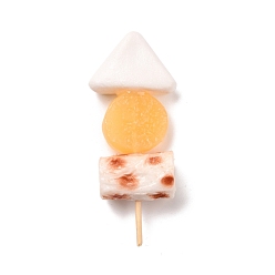 Colorful Imitation Food Resin Barbecue Skewer Model Toy, Display Decorations, Barbecue Meat Balls, Colorful, 80~82x47x18mm