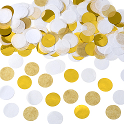 Золотистый 50 г бумажное конфетти на столе, для праздничных украшений, круглые, золотые, 26x0.02 мм