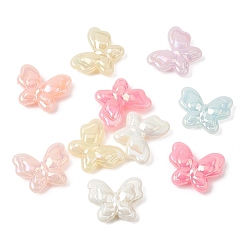 (52) Непрозрачная лаванда Непрозрачные акриловые бусины с УФ-покрытием, бабочка, с покрытием AB цвета, разноцветные, 17.5x21x6 мм, отверстие : 1.5 мм, Около 503 шт / 500 г