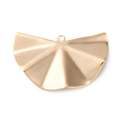 Настоящее золото 18K Латунные подвески, без кадмия, без никеля и без свинца, вентилятор, реальный 18 k позолоченный, 25.5x38.5x5 мм, отверстие : 1.6 мм