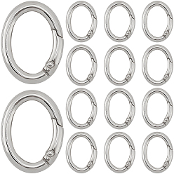 Платина 20пружинные кольца из цинкового сплава, овальные, платина, 27x20x4.5 мм