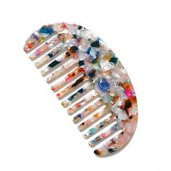 Разноцветный Гребни для волос из ацетата целлюлозы, арка, красочный, 59x120 мм