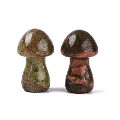 Унакит Натуральные декоративные грибы унакита, фигурка для украшения домашнего рабочего стола, 35~37x21~22.5x21~22.5 мм