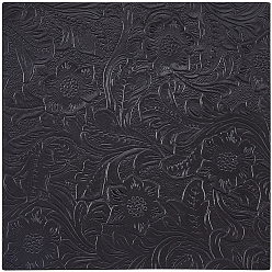 Black Leather Fabric, for Shoes Bag Sewing Patchwork DIY Craft Appliques, Black, 15x15x0.16~0.18cm