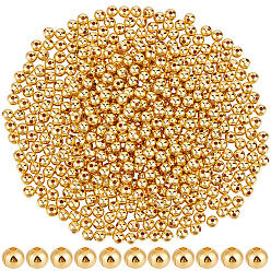 Golden 500Stück glatte, runde Messingperlen, Abstandsperlen gesäumt, golden, 5 mm, Bohrung: 1.5 mm