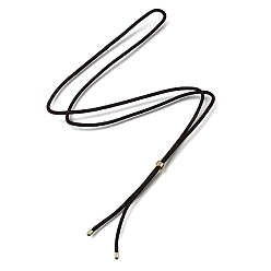 Coconut Brown 2.5MM Adjustable Braided Nylon Cords Necklace Making, with Golden Brass Finding, Coconut Brown, 27.56 inch(70cm)