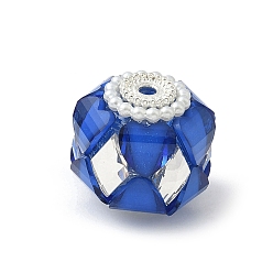 Черный Прозрачные акриловые бусины, круглые, абс пластик перламутровый и стекло и сплав, для ручек с бусинами, брелки, ювелирные изделия и ремесла, чёрные, 20x19x18.5 мм, отверстие : 2.4 мм