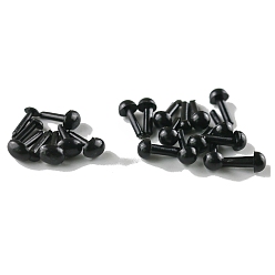 Black Plastic Doll Eyes, Craft Eyes, for Doll Making, Half Round, Black, 6mm