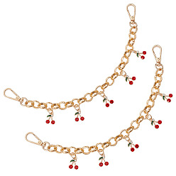 Золотой Подвеска-вишня из сплава гиацинта со стразами алюминиевый кошелек декоративные цепочки, золотые, 280 мм