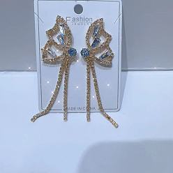 Золотой Модные роскошные серьги-гвоздики в форме бабочек с прозрачными кубическими цирконами и стразами, с жемчугом, золотые, 80x25 мм