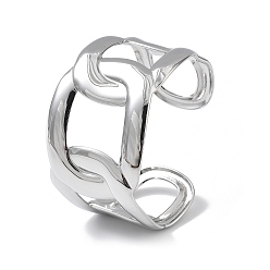 Нержавеющая Сталь Цвет 304 женские браслеты-манжеты из нержавеющей стали, прямоугольные, цвет нержавеющей стали, внутренний диаметр: 2-1/4 дюйм (5.7 см)