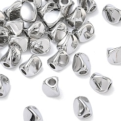 Platinum SHEGRACE Brass Beads, Cadmium Free & Nickel Free & Lead Free, Nuggets, Platinum, 5x4x4mm, Hole: 1.6mm