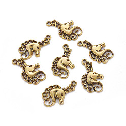 Античное Золото Подвески из сплава , без кадмия и без свинца, единорог, античное золото , 26.5x15x2.5 мм, отверстие : 2 мм