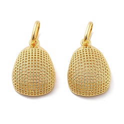 Настоящее золото 18K Латунные подвески, полая каплевидная форма, без кадмия и без свинца, стойки покрытие, долговечный, с целью перехода в кольце, реальный 18 k позолоченный, 32.5x22x13 мм, отверстие : 10.5x7 мм