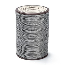 Серебро Круглая вощеная нить из полиэстера, микро шнур макраме, витой шнур, для шитья кожи, серебряные, 0.55 мм, около 131.23 ярдов (120 м) / рулон