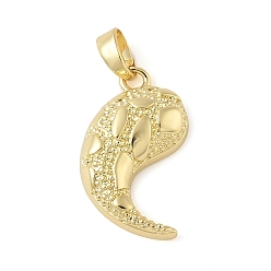 Настоящее золото 18K Латунные подвески, инь-ян, долговечный, без свинца и без кадмия, реальный 18 k позолоченный, 19x11x4 мм, отверстие : 4x3 мм