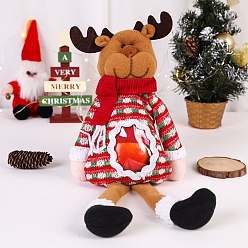 Олень Рождественское украшение куклы из ткани, для партии, украшения для домашнего рабочего стола, олень, 480x190 мм