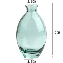 Средний Аквамарин Стеклянные вазы, для домашнего украшения рабочего стола, средний аквамарин, 35x120 мм