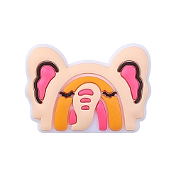 Слон Пищевые силиконовые бусины для животных, слон, 21x29.5 мм