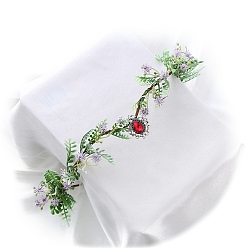 Siam Plastic Headband, Flower Crown, with Rhinestone, Siam, Inner Diameter: 170mm