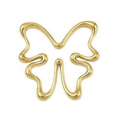 Настоящее золото 18K 304 нержавеющей стали связывающий кольца, ионное покрытие (ip), бантом, реальный 18 k позолоченный, 36x36x2 мм