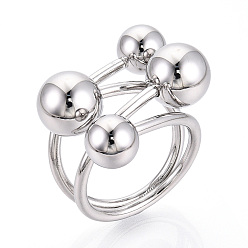 Нержавеющая Сталь Цвет Регулируемые 304 манжеты из нержавеющей стали, круглый шар, цвет нержавеющей стали, 26~36 мм, внутренний диаметр: 18 мм