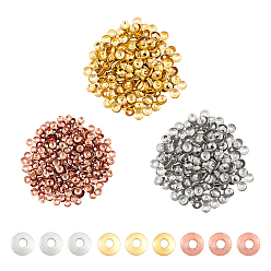 Mixed Color Brass Tiny Bead Cones, Apetalous, Mixed Color, 3x0.8mm, Hole: 1mm, 900pcs/box