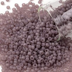 (151F) Ceylon Frost Grape Mist Круглые бусины toho, японский бисер, матовые, (151 f) цейлонский морозный виноградный туман, 8/0, 3 мм, отверстие : 1 мм, Около 222 шт / 10 г