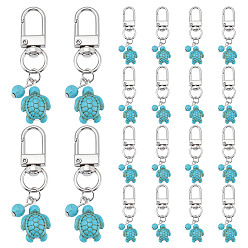 Синтетическая Бирюза 20шт. подвеска из искусственной бирюзы в виде морской черепахи, с поворотными застежками сплава, 58 мм