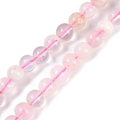 Лодолит Кварц Природного кварца lodolite нитей бисера, круглые, 5~5.5 мм, отверстие : 0.6 мм, около 78 шт / нитка, 15.35'' (39 см)