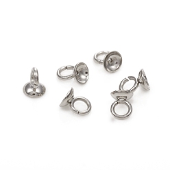Нержавеющая Сталь Цвет 201 подвеска из нержавеющей стали, для подвесных планок, цвет нержавеющей стали, 5x4 мм, отверстие : 2.5 мм