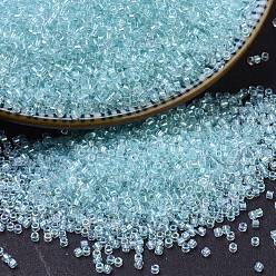 (DB1672) Pearl Lined Glacier Blue AB MIYUKI Delica Beads, Cylinder, Japanese Seed Beads, 11/0, (DB1672) Pearl Lined Glacier Blue AB, 1.3x1.6mm, Hole: 0.8mm, about 20000pcs/bag, 100g/bag