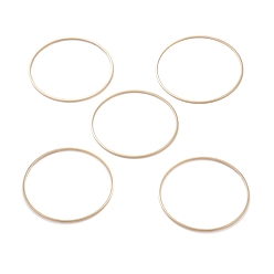 Real 24K Gold Plated Brass Linking Rings, Long-Lasting Plated, Round Ring, Real 24K Gold Plated, 45x1mm, Inner Diameter: 43mm